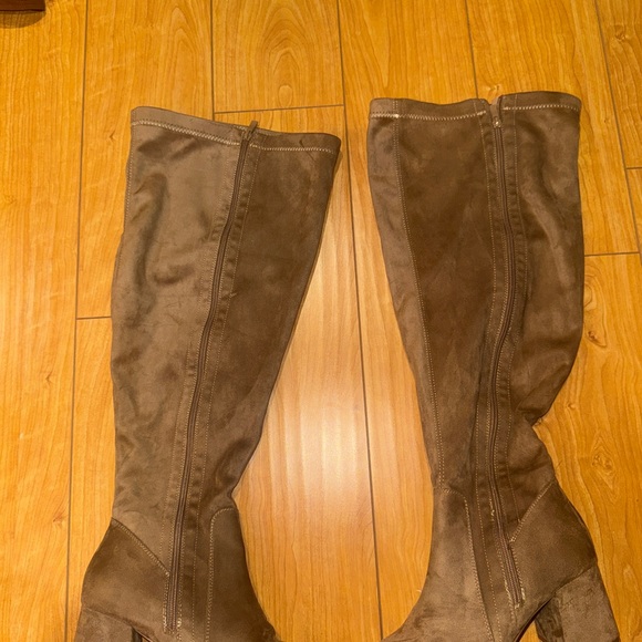 Elegant Tan Knee-High Torrid Wide Calf Boot - Picture 3 of 5